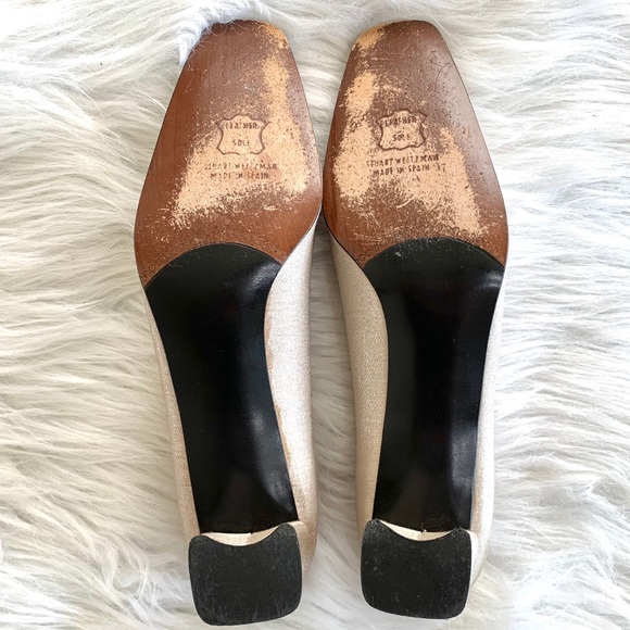 Vintage Stuart Weitzman Iridescent Square Toe Heel - Picture 9 of 9